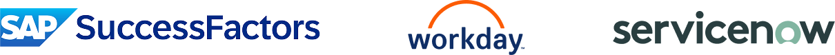 Integration partners: SAP SuccessFactors, Workday, ServiceNow
